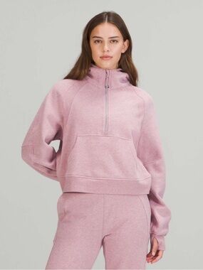 lululemon athletica Scuba Oversized Half-Zip Hoodie in Heathered Pink Taupe